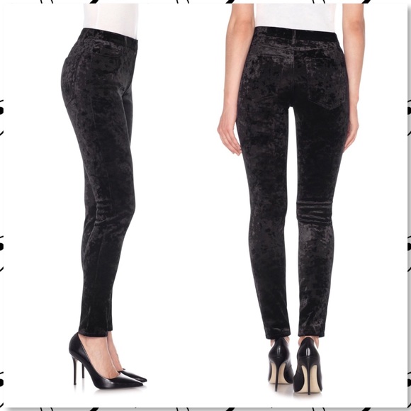 black velvet high waisted jeans